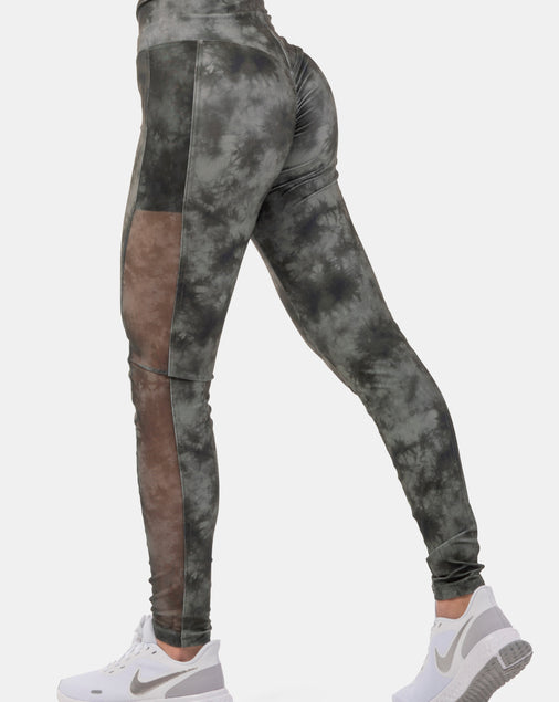 ECO CAMO GREEN MESH LEGGINGS "BREATHE"