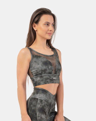 ECO CAMO GREEN MESH SPORTS BRA “BREATHE”