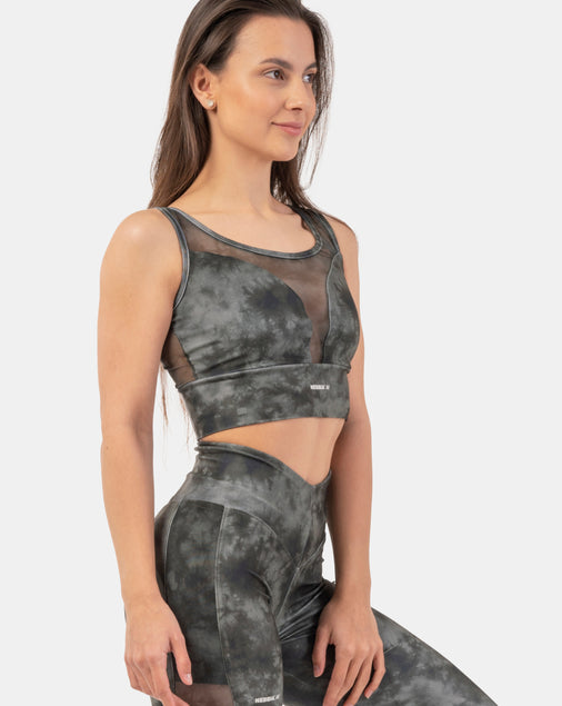 ECO CAMO GREEN MESH SPORTS BRA “BREATHE”