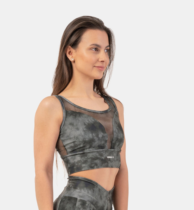 ECO CAMO GREEN MESH SPORTS BRA “BREATHE”