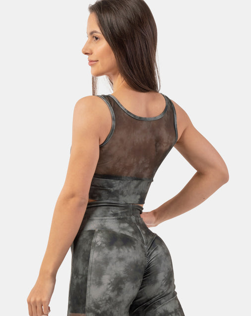 ECO CAMO GREEN MESH SPORTS BRA “BREATHE”